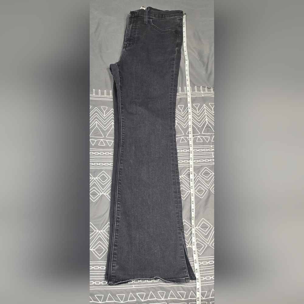 Madewell Roadtripper Skinny Flare With Split Hem In Black Size 29 - Picture 2 of 9